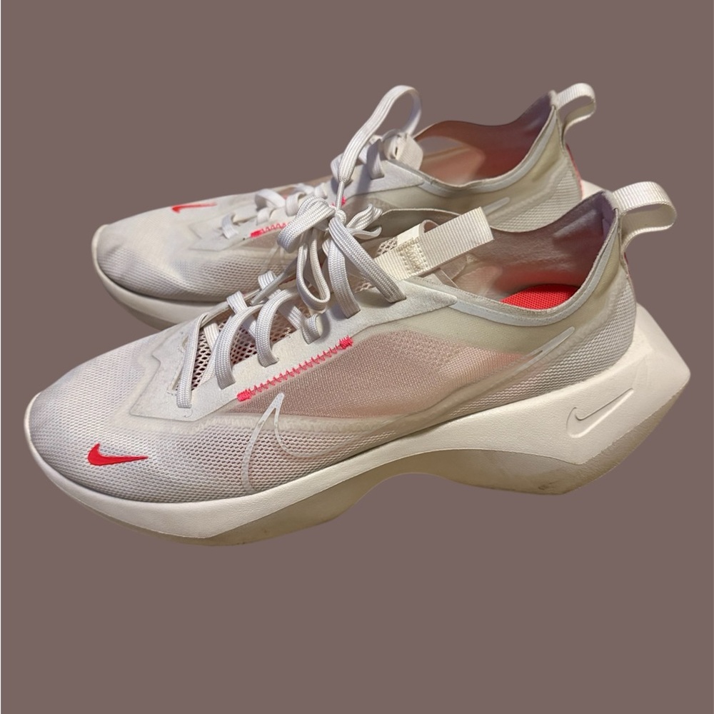 Nike Women's White and Pink Sneakers